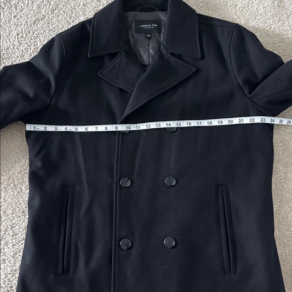London Fog Men's Black Peacoat - Picture 7 of 8